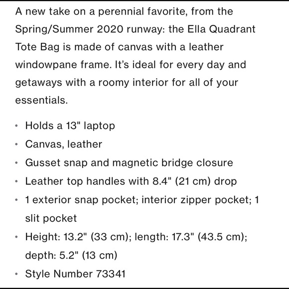 Tory Burch Ella Canvas Tote - Picture 8 of 8